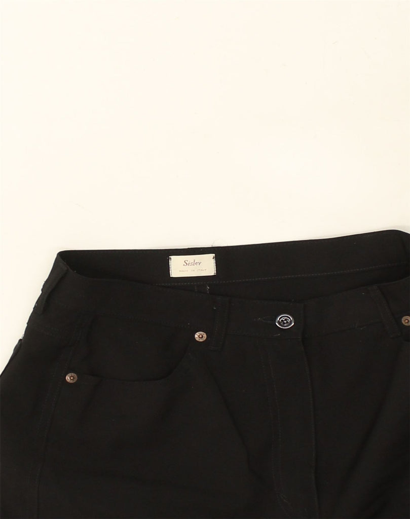 SISLEY Womens Slim Casual Trousers W27 L27  Black | Vintage Sisley | Thrift | Second-Hand Sisley | Used Clothing | Messina Hembry 