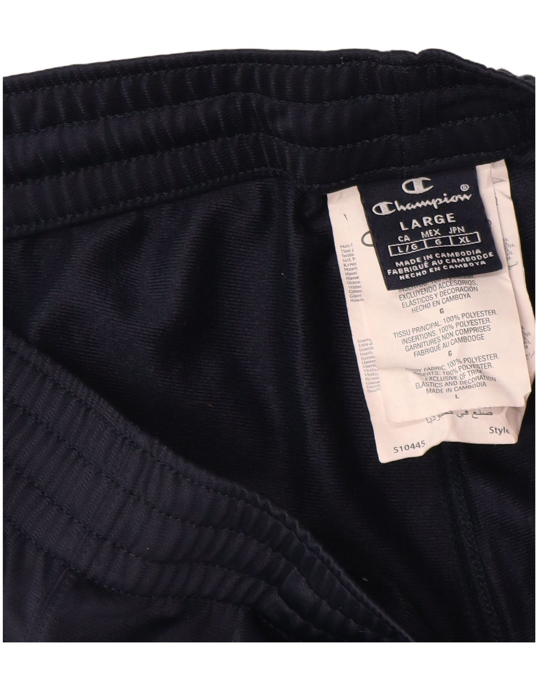 Champion Mens Tracksuit Trousers Large  Navy Blue Colourblock Polyester