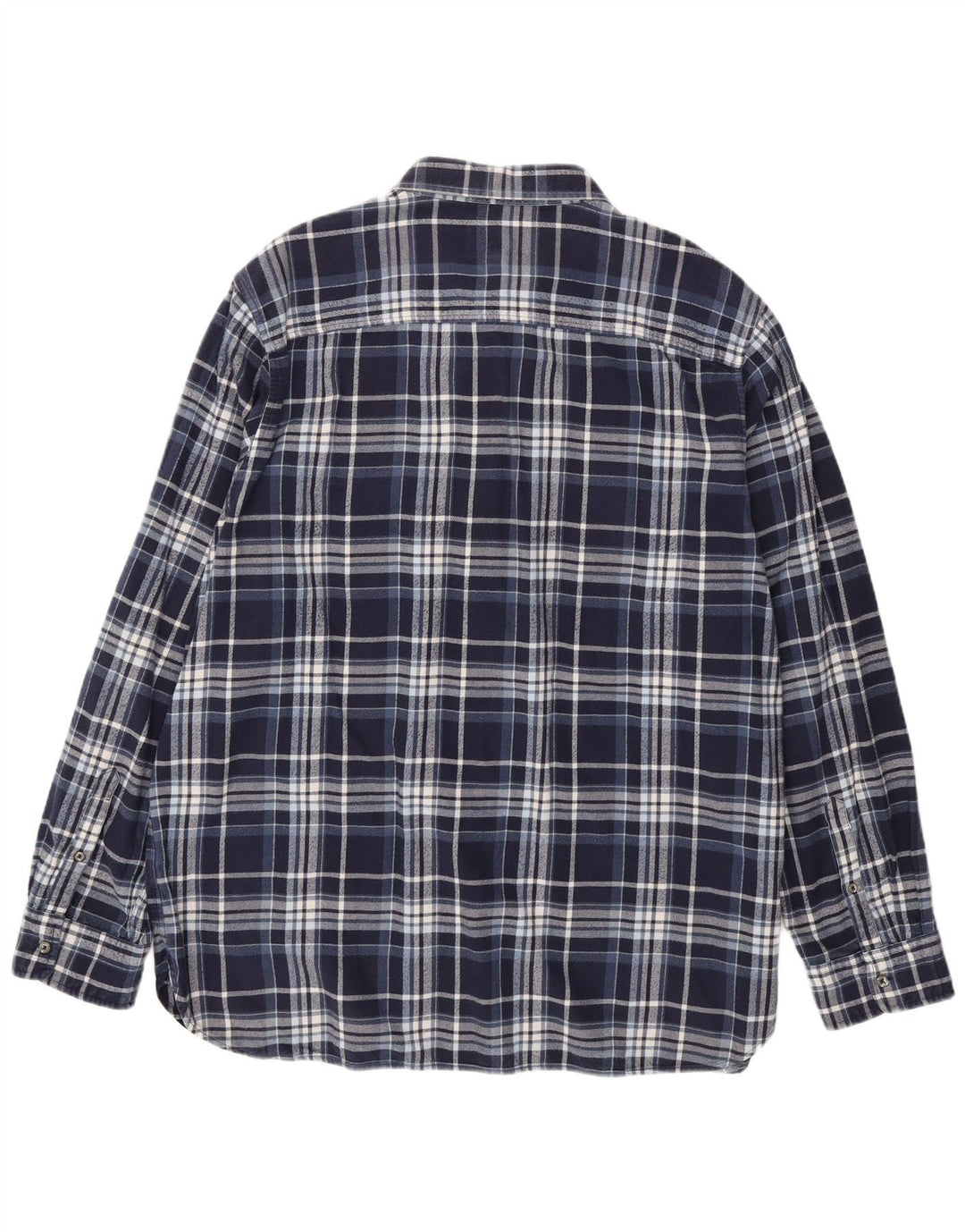 TIMBERLAND Mens Regular Fit Flannel Shirt 3XL Navy Blue Check Cotton