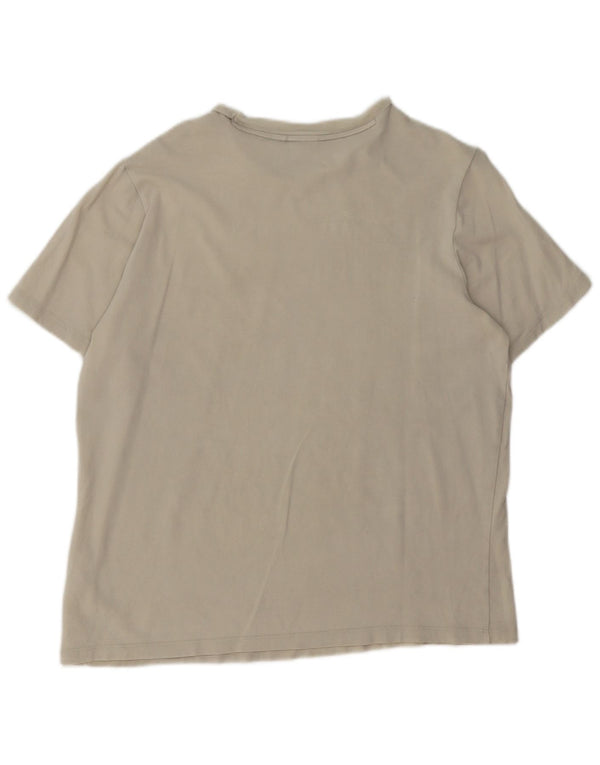 Adidas Womens Graphic T-Shirt Top UK 22 3XL Beige Cotton