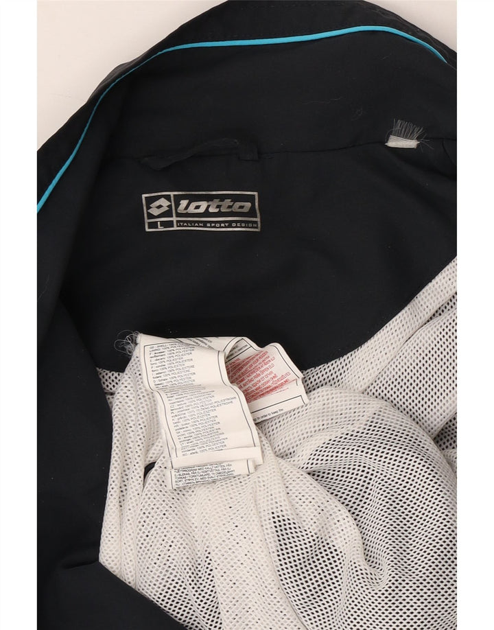 LOTTO Mens Tennis Club Perugia Graphic Tracksuit Top Jacket Large Black