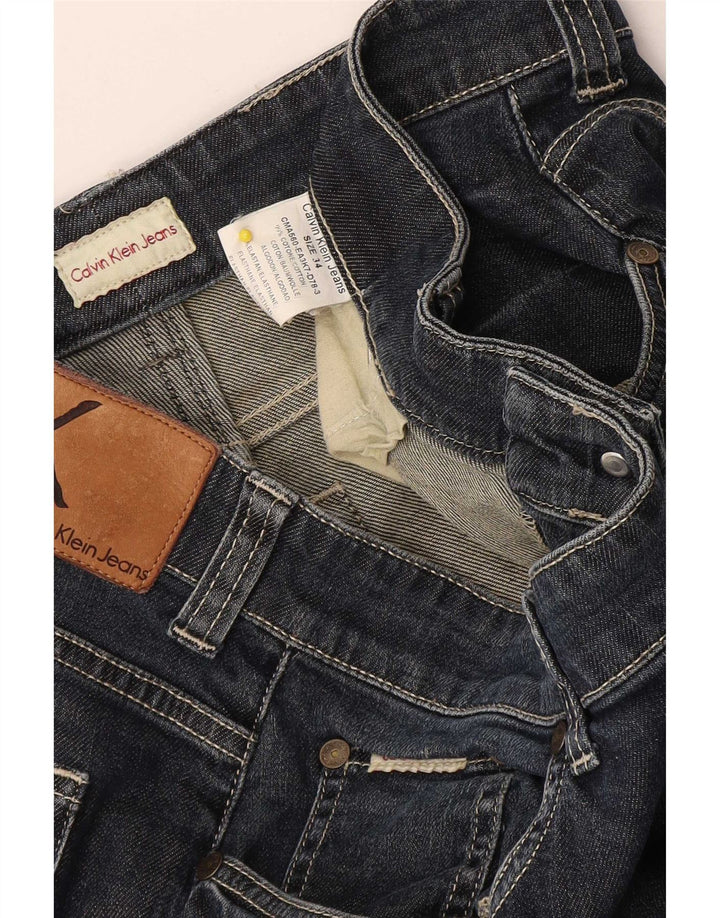 Calvin Klein Mens Straight Jeans W34 L30 Navy Blue Cotton