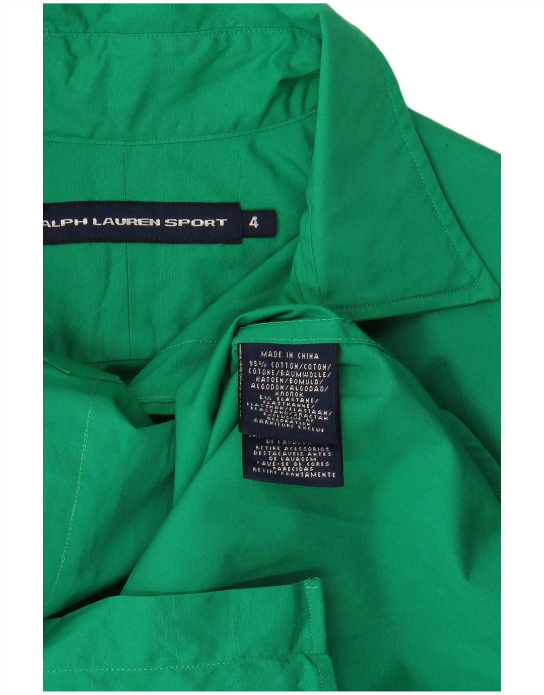 RALPH LAUREN Womens Shirt US 4 Small Green Cotton