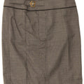Max & Co. Womens Straight Skirt UK 12 Medium W32  Grey Houndstooth Cotton