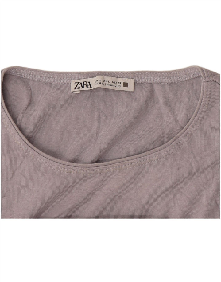 Zara Womens Vest Top UK 12 Medium Grey