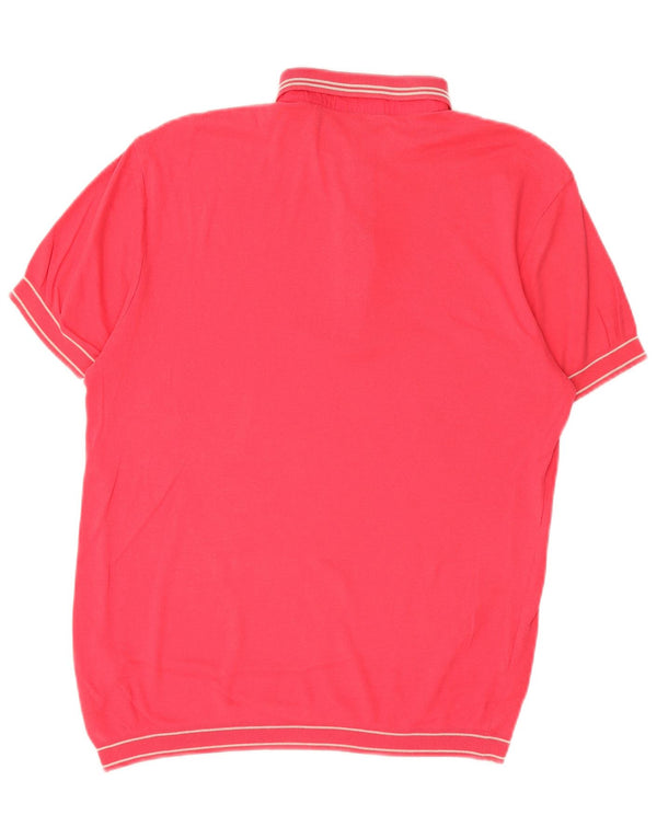 Ted Baker Mens Polo Neck Jumper Sweater Size 3 Medium Pink Striped