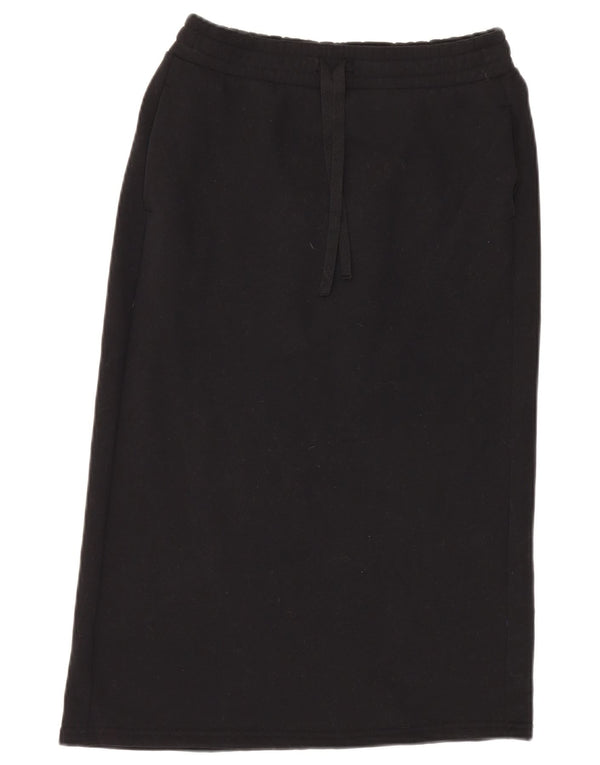 Benetton Womens Straight Skirt Small W28 Black Cotton