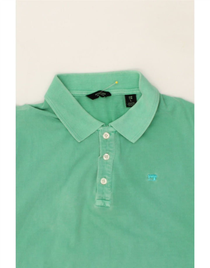 SCOTCH & SODA Mens Polo Shirt Large Green Cotton Vintage Scotch & Soda and Second-Hand Scotch & Soda from Messina Hembry 