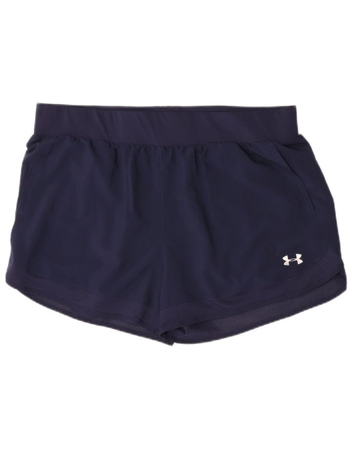 Under Armour Womens Sport Shorts UK 20 2XL  Navy Blue Polyester
