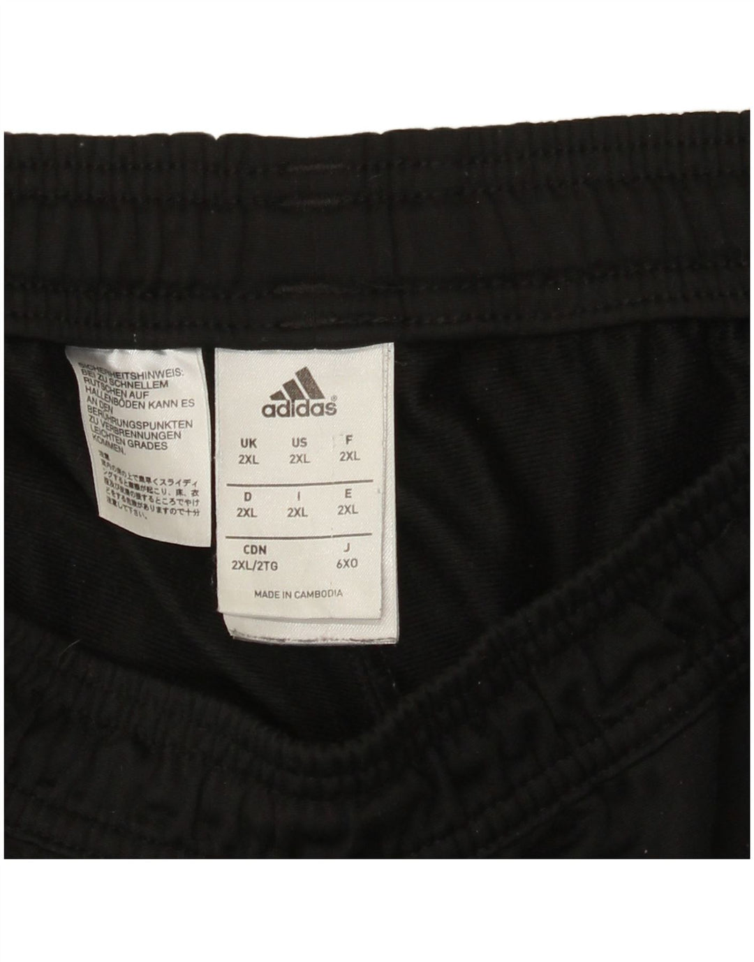 Adidas Mens Tracksuit Trousers 2XL  Black Polyester