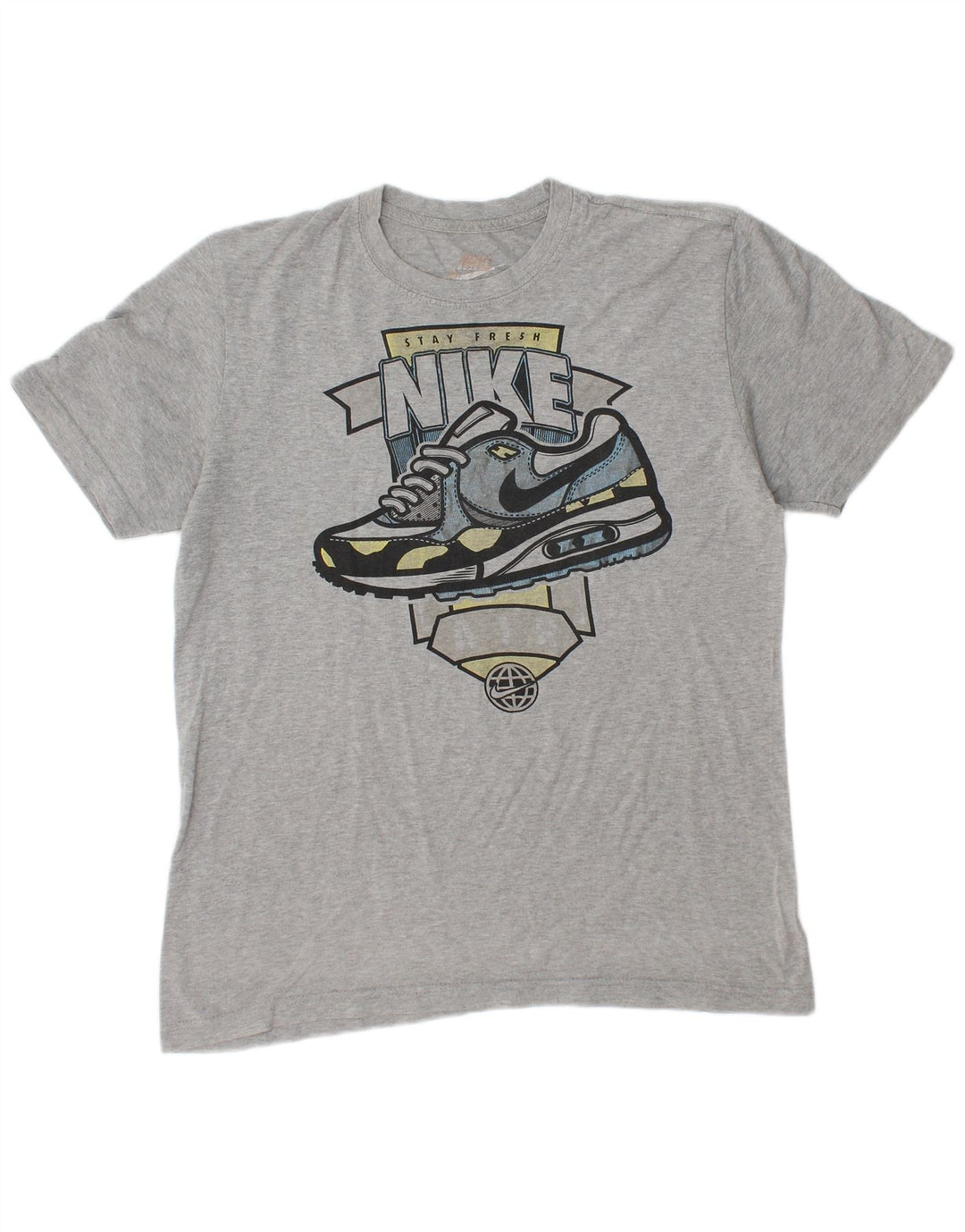 NIKE Mens Regular Fit Graphic T-Shirt Top Medium Grey