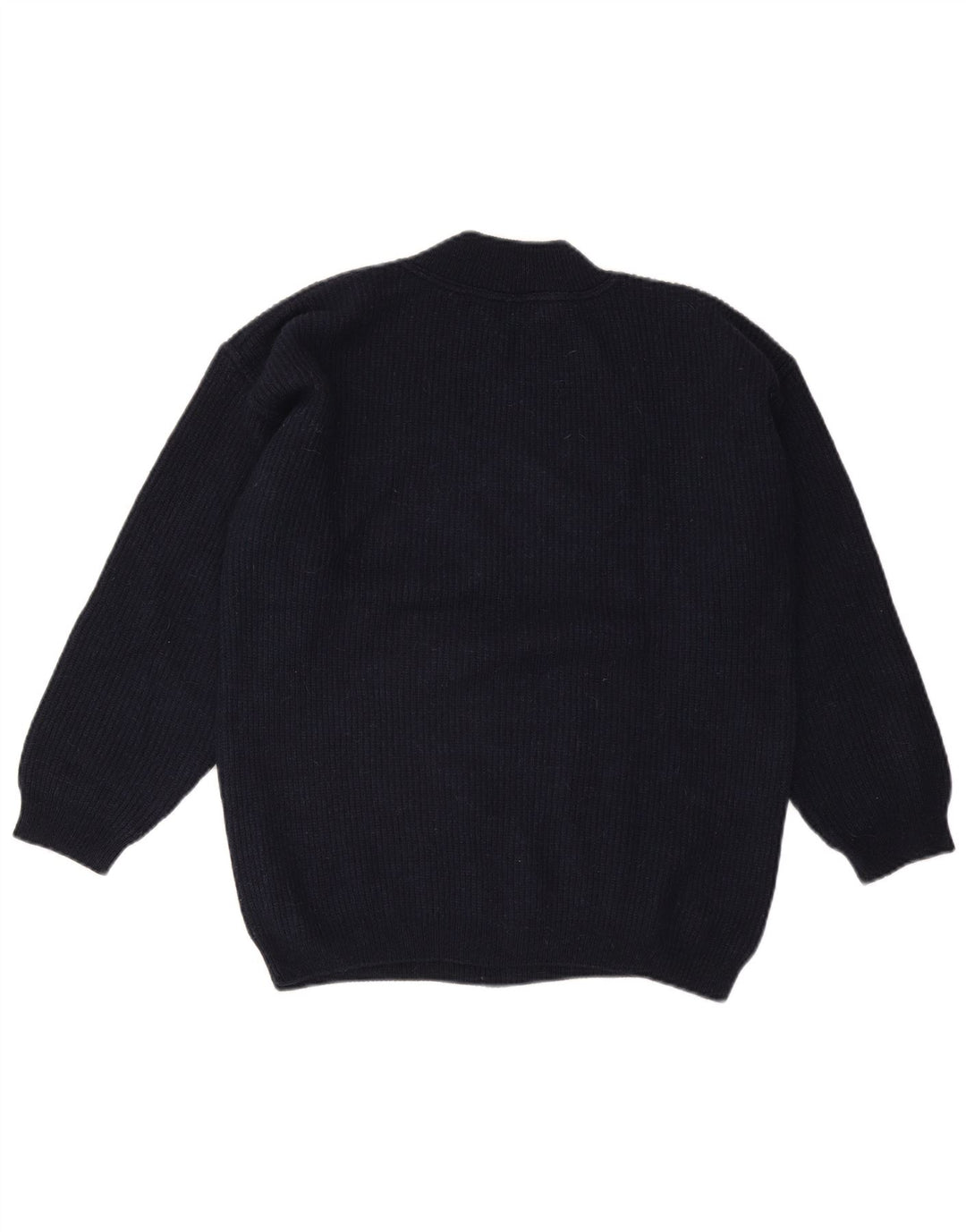 STEFANEL Mens Turtle Neck Jumper Sweater Small Navy Blue Wool