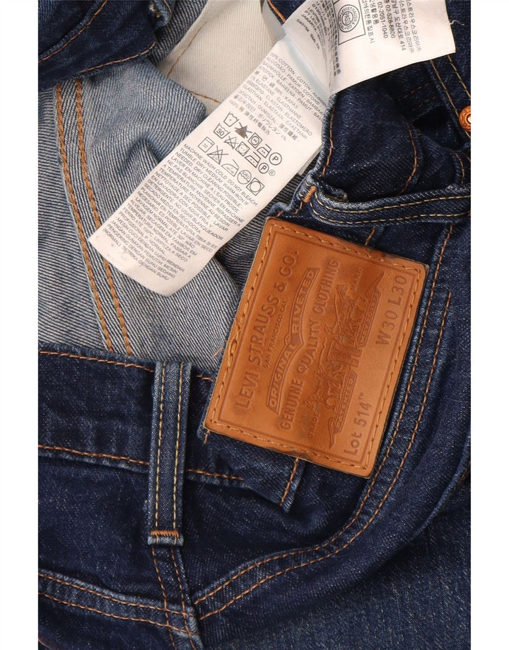 LEVI'S Mens 514 Straight Jeans W30 L30 Blue Cotton