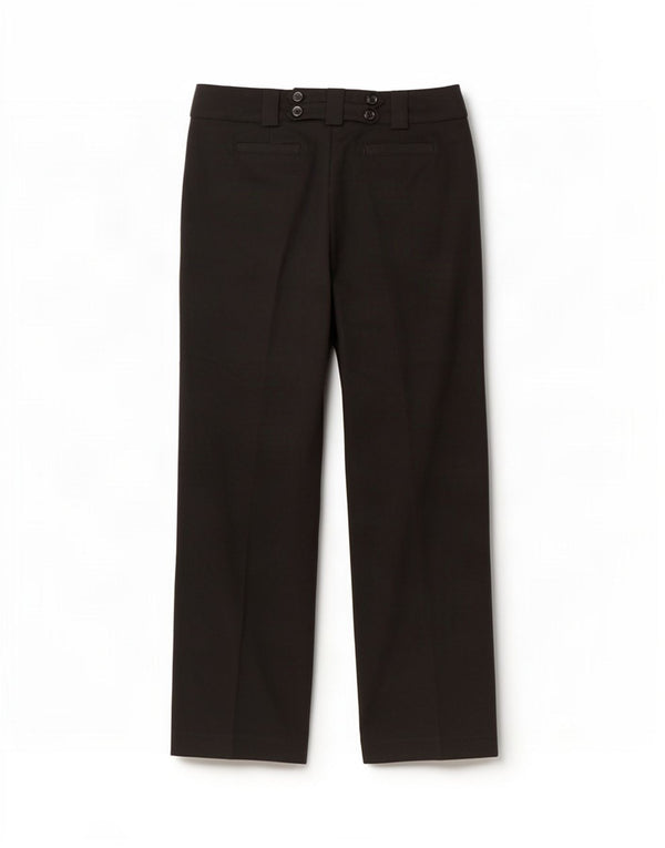 Marks & Spencer Womens Bootcut Casual Trousers UK 12 Medium W30 L30 Black