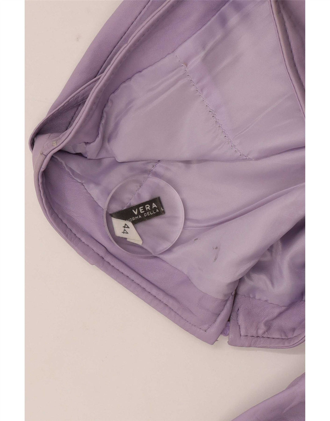 Vintage Womens Leather Trousers IT 44 Medium W28 L32 Purple Leather