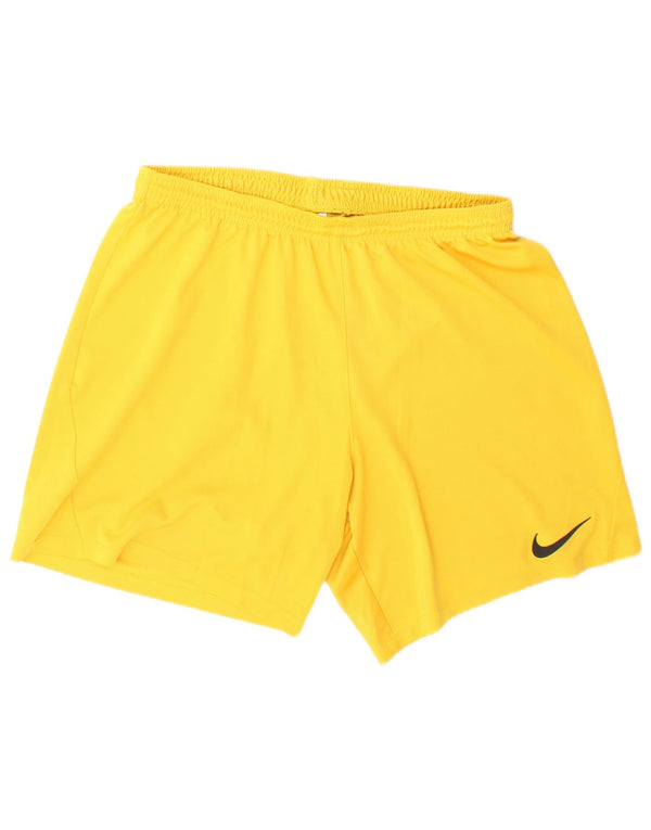 Nike Mens Dri Fit Sport Shorts Large Yellow Polyester