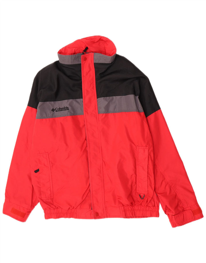 Columbia Mens Oversized Windbreaker Jacket UK 40 Large Red Colourblock