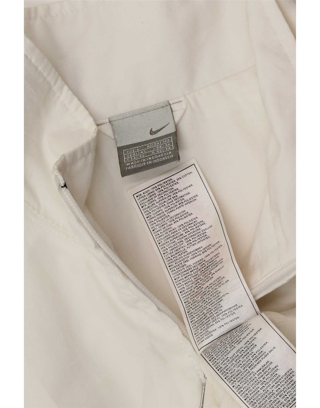 Nike Mens Tracksuit Top Jacket UK 41/43 Large White Polyester