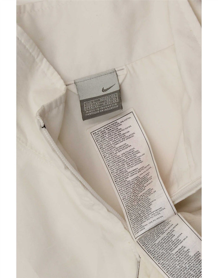 Nike Mens Tracksuit Top Jacket UK 41/43 Large White Polyester