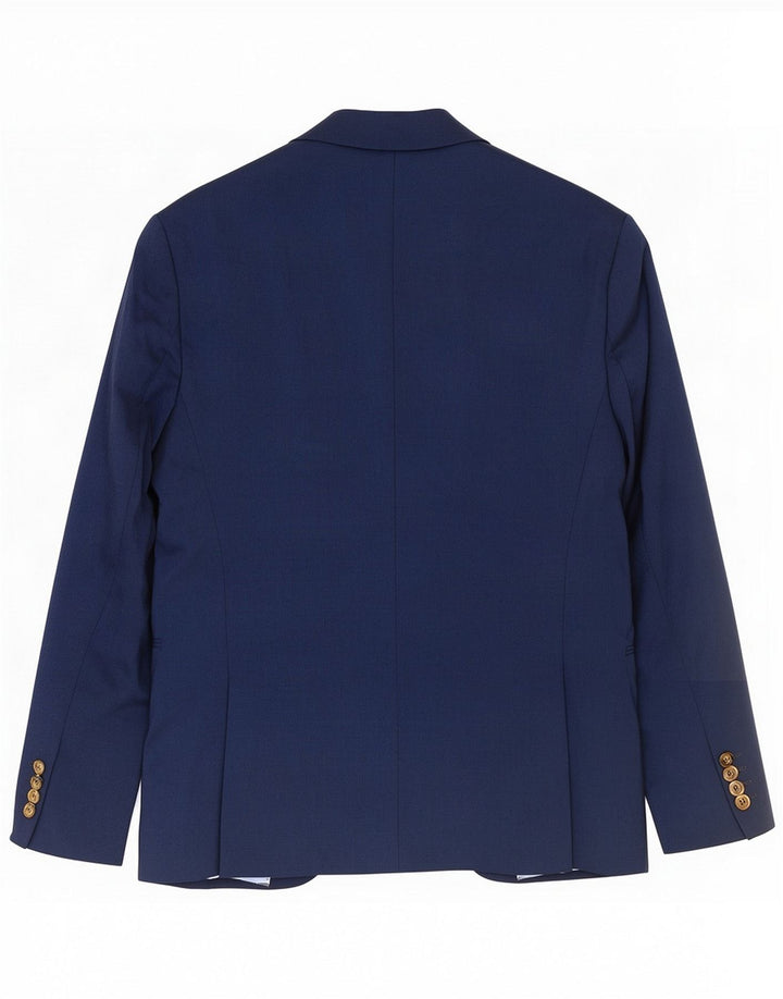 Zara Mens 1 Button Blazer Jacket EU 56 XL Navy Blue Polyester