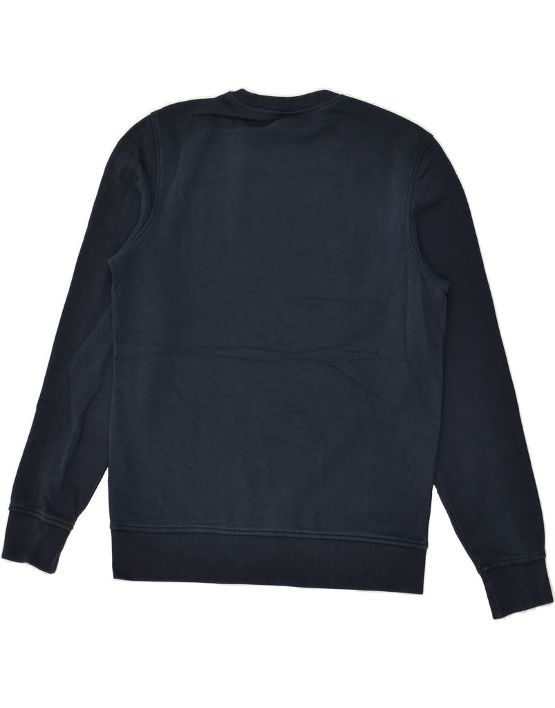 JACK & JONES Mens Graphic Sweatshirt Jumper Small Navy Blue Cotton | Vintage Jack & Jones | Thrift | Second-Hand Jack & Jones | Used Clothing | Messina Hembry 