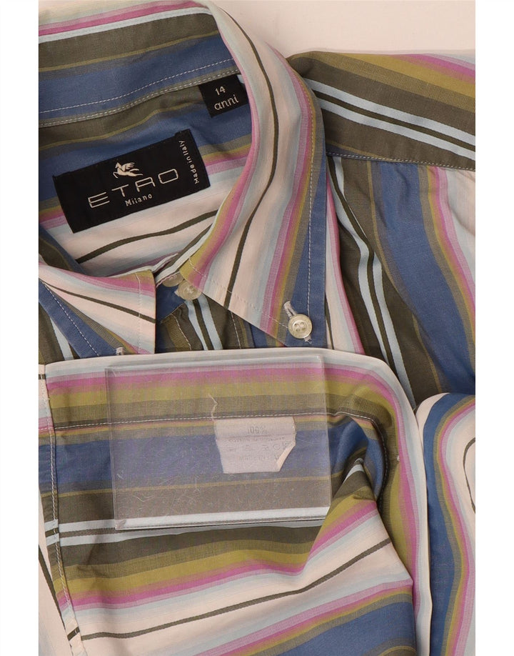 Etro Boys Shirt 13-14 Years Multicoloured Striped Cotton