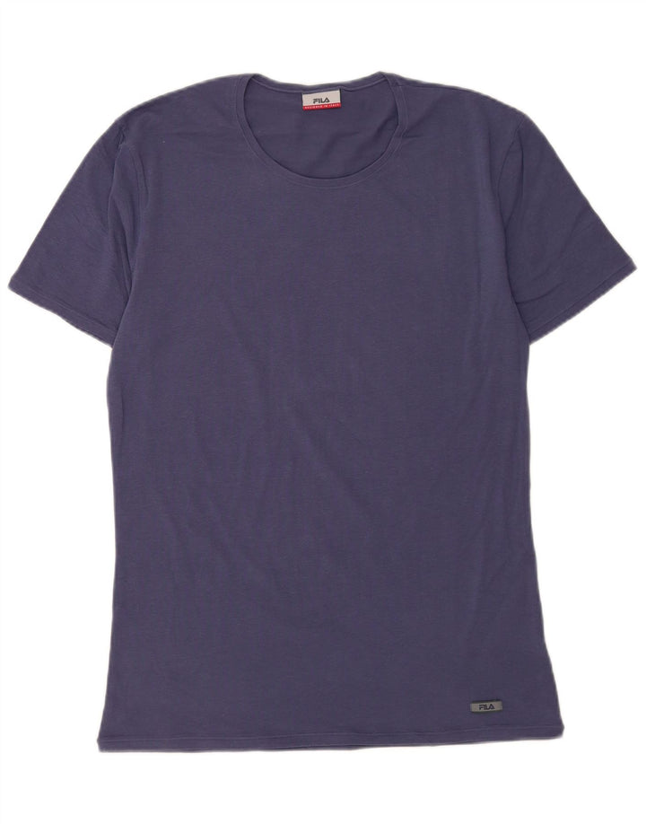 Fila Womens T-Shirt Top UK 14 Large Navy Blue