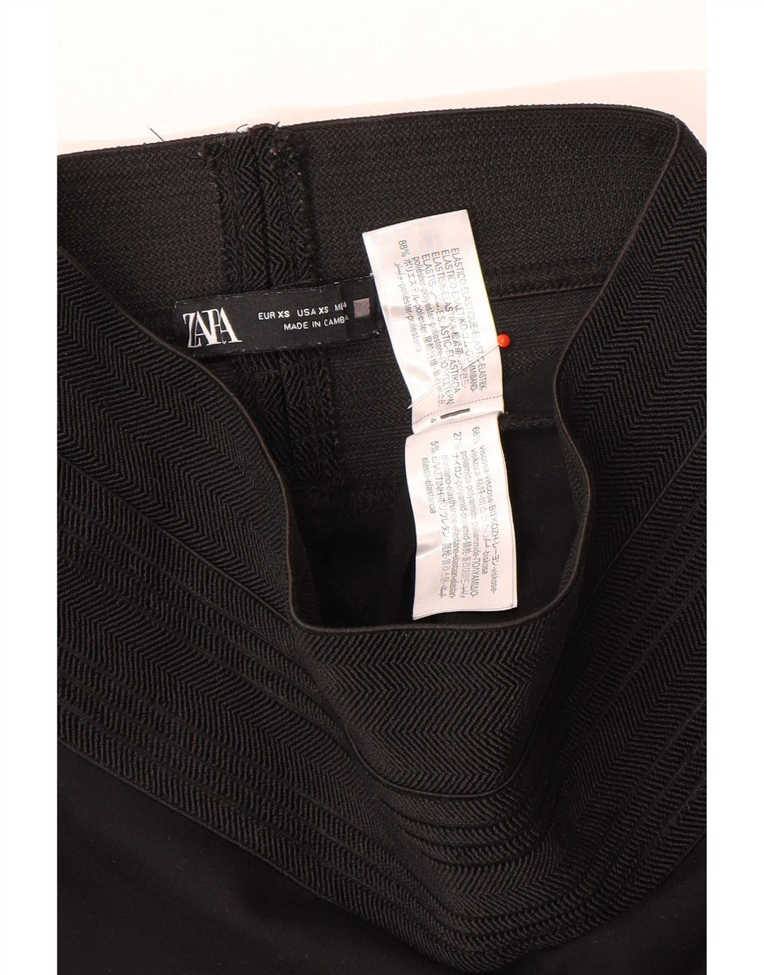 Zara Womens Leggings UK 4 XS Black Polyester