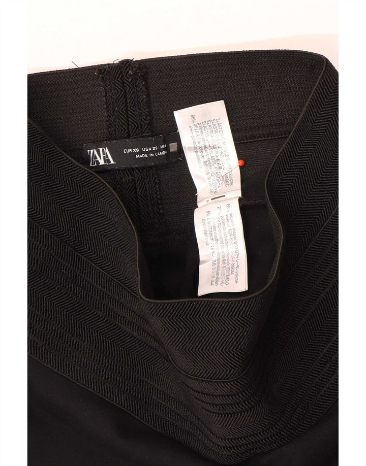 Zara Womens Leggings UK 4 XS Black Polyester