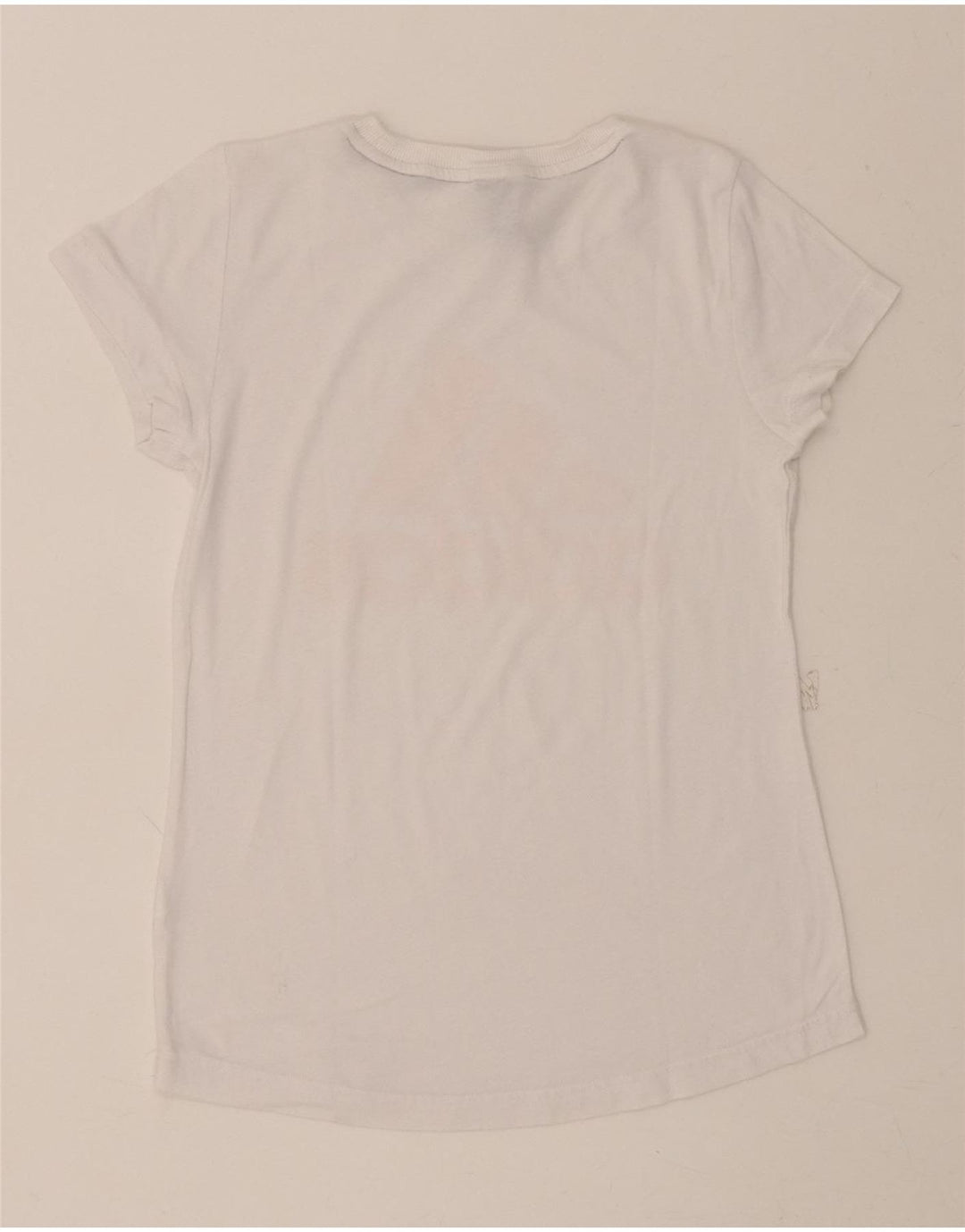 ADIDAS Womens Graphic T-Shirt Top UK 8 Small White Vintage Adidas and Second-Hand Adidas from Messina Hembry 