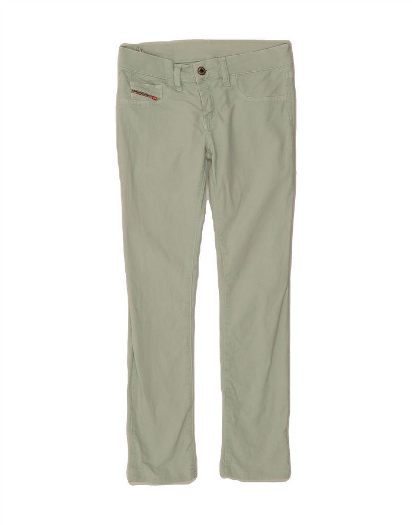 DIESEL Girls Slim Casual Trousers 12-13 Years W26 L24 Green Cotton Vintage Diesel and Second-Hand Diesel from Messina Hembry 