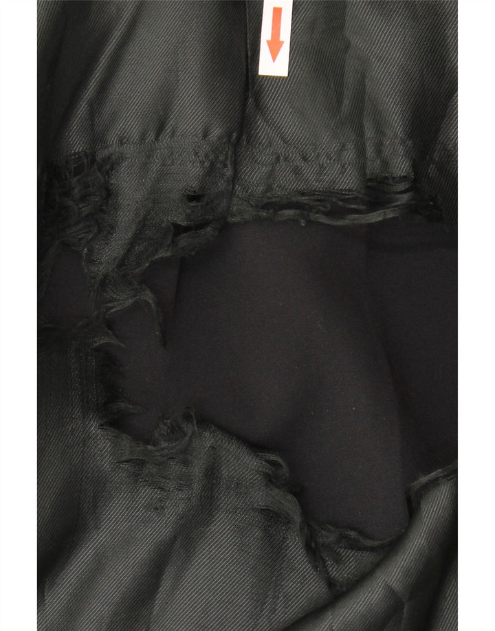 Zara Womens Longline Sleeveless Open Blazer Jacket UK 16 Large Black