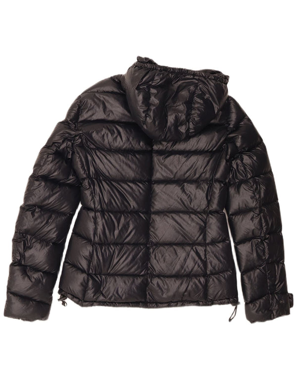 Aspesi Womens Hooded Padded Jacket UK 14 Medium Black Polyamide