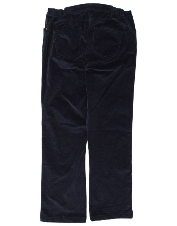 COTTON TRADERS Womens Corduroy Trousers UK 12 Medium W30 L27 Navy Blue