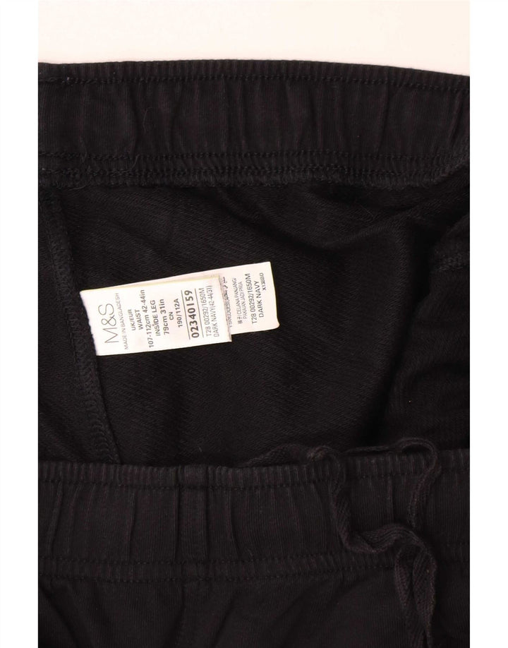 Marks & Spencer Mens Tracksuit Trousers 2XL  Black Cotton