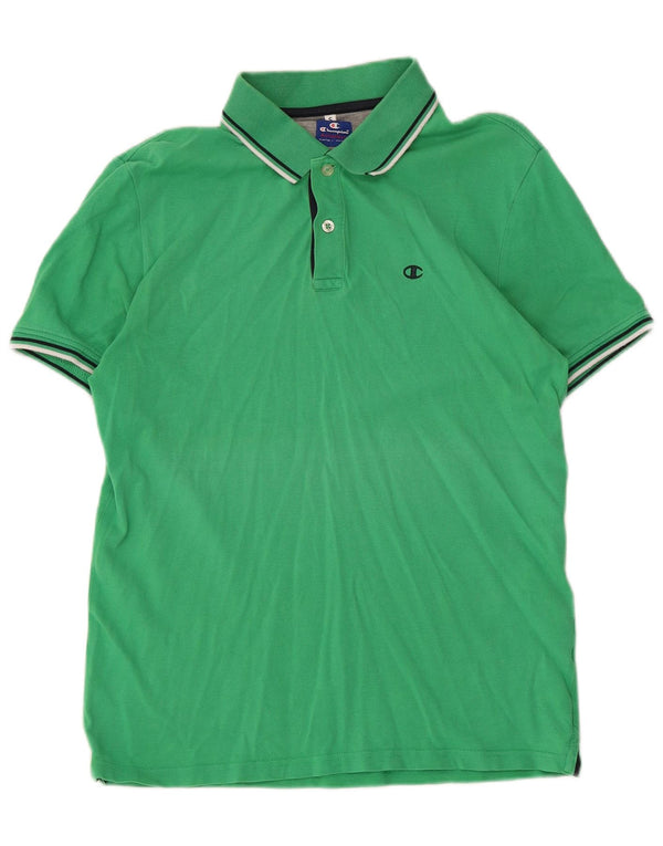 Champion Mens Polo Shirt Small Green Cotton