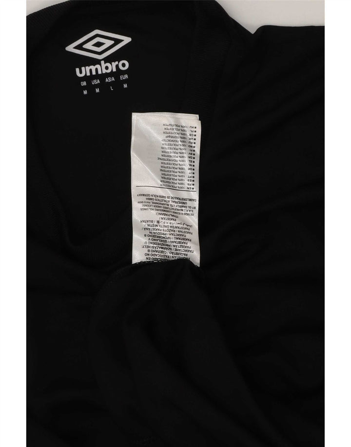 Umbro Mens T-Shirt Top Medium Black Polyester