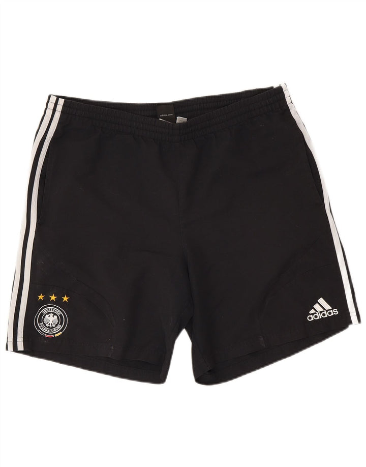 ADIDAS Mens Deutscher Fussball Bund Sport Shorts Large  Black Polyester