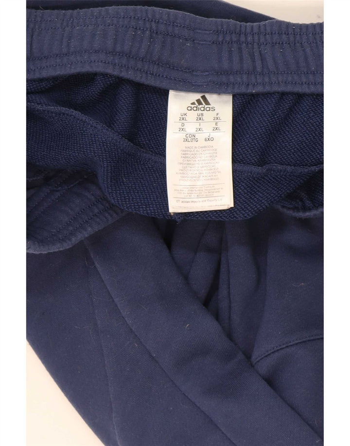 Adidas Mens Tracksuit Trousers Joggers 2XL Navy Blue Polyester
