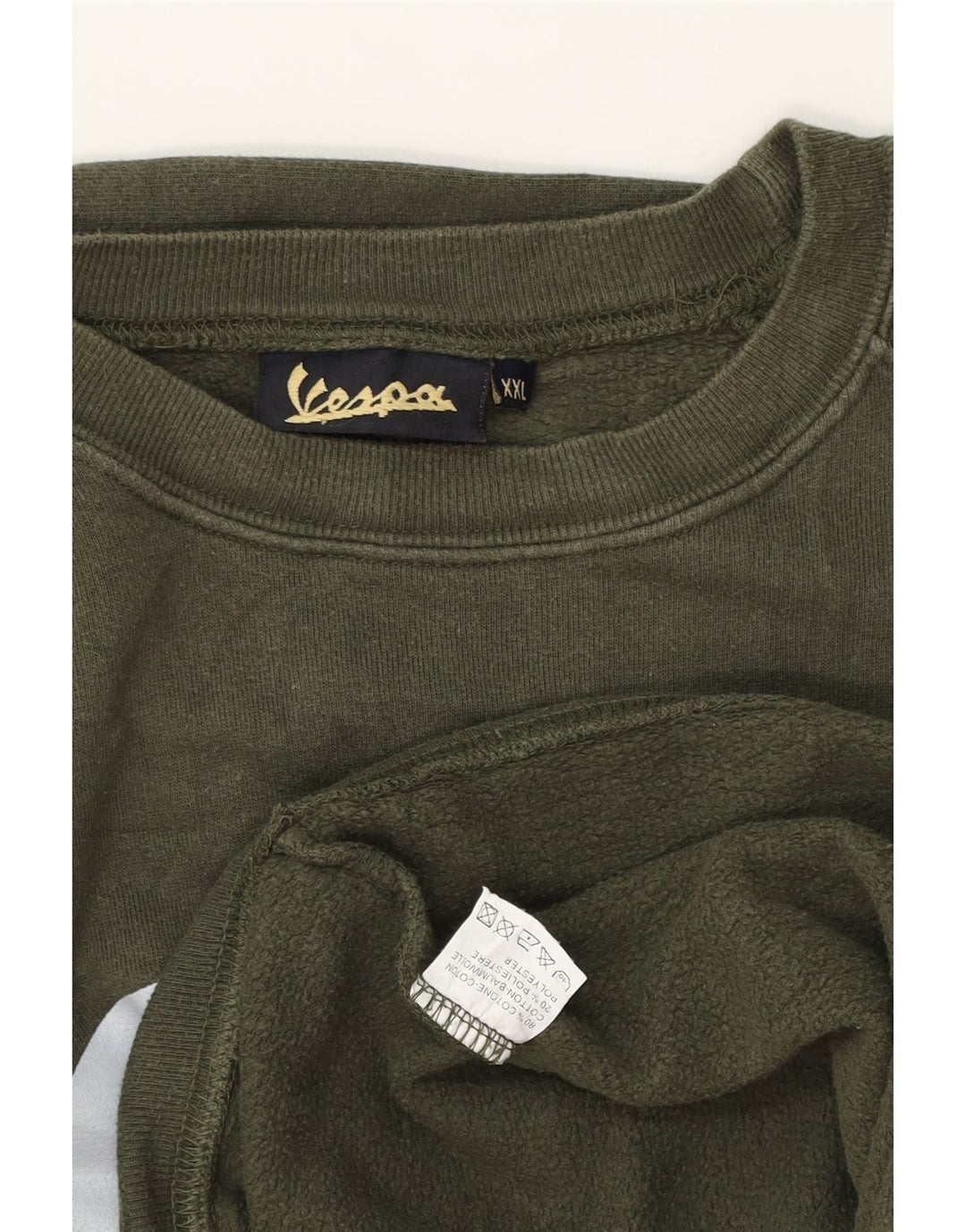 Vespa Mens Graphic Sweatshirt Jumper 2XL Green Cotton