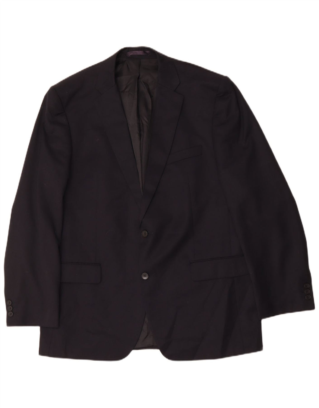 Marks & Spencer Mens Long 2 Button Blazer Jacket UK 44 XL Navy Blue