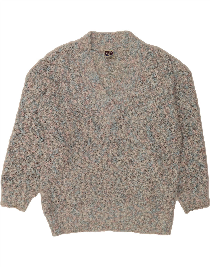 YESSICA Womens V-Neck Jumper Sweater EU 40/42 Medium Multicoloured Flecked Vintage Yessica and Second-Hand Yessica from Messina Hembry 