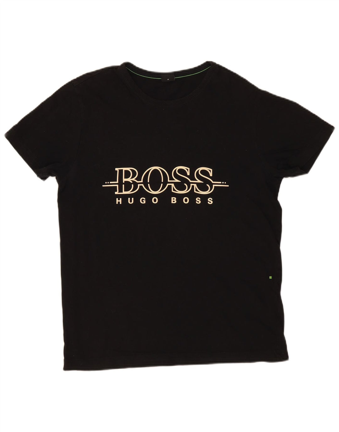 Hugo Boss Mens Graphic T-Shirt Top Medium Black Cotton
