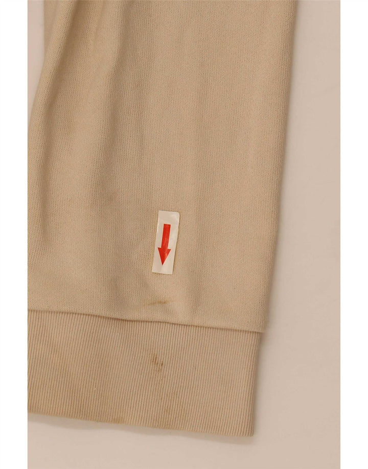 Adidas Mens Graphic Sweatshirt Jumper XL Beige Cotton
