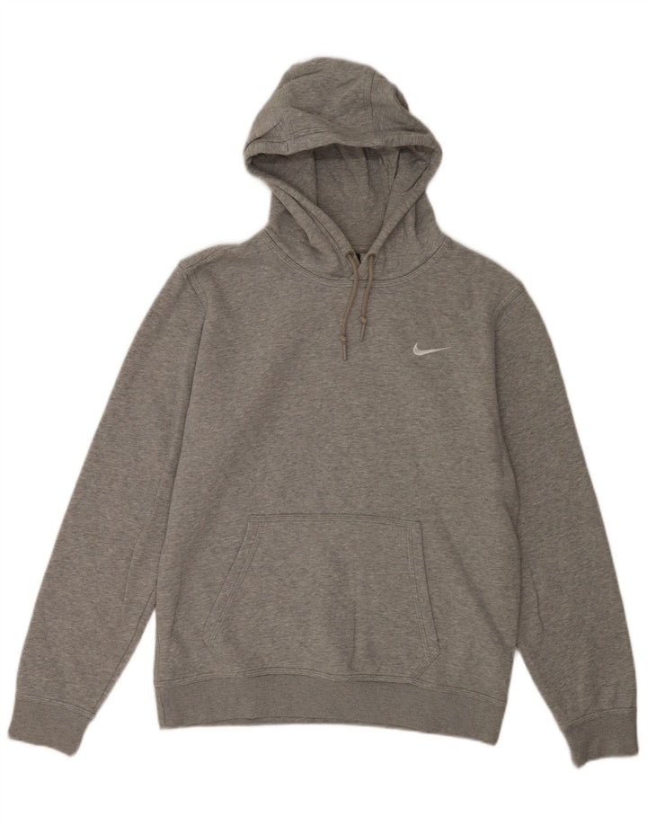 Nike Mens Hoodie Jumper Medium Grey Cotton