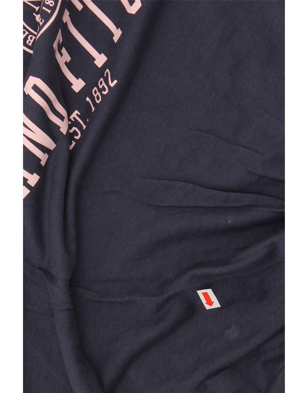 ABERCROMBIE & FITCH Girls Graphic T-Shirt Top 13-14 Years Navy Blue Cotton