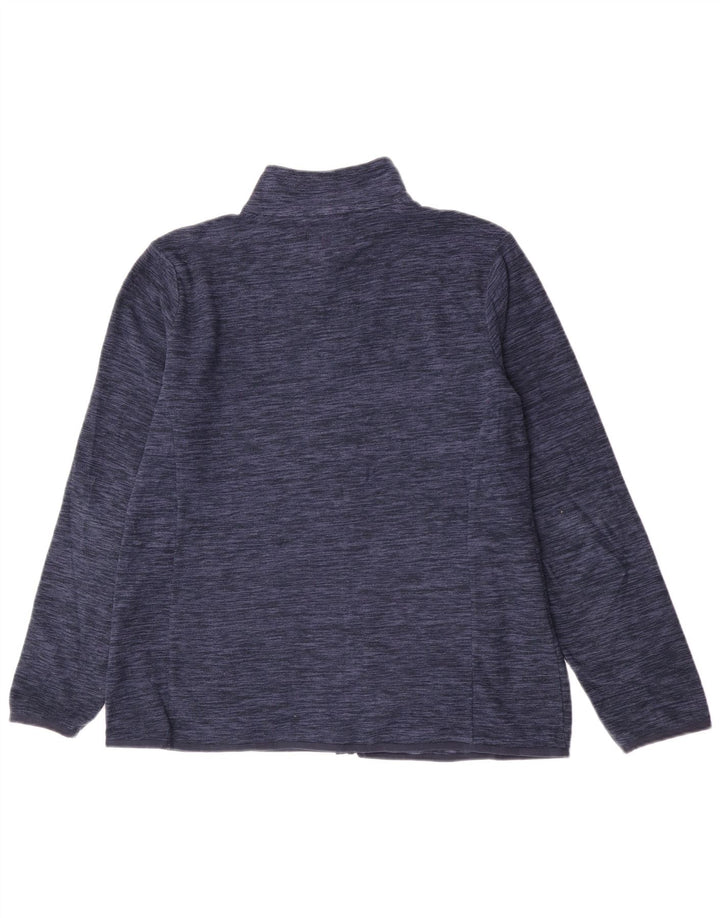 Mountain Warehouse Womens Fleece Jacket UK 16 Large Navy Blue Flecked