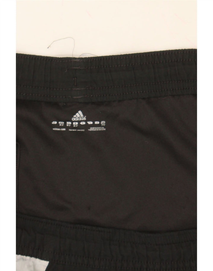 ADIDAS Womens Sport Shorts UK 14 Medium  Black Colourblock Polyester Vintage Adidas and Second-Hand Adidas from Messina Hembry 