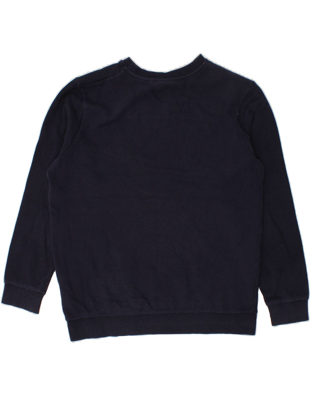 FILA Mens Graphic Sweatshirt Jumper Small Navy Blue Colourblock Cotton Vintage Fila and Second-Hand Fila from Messina Hembry 