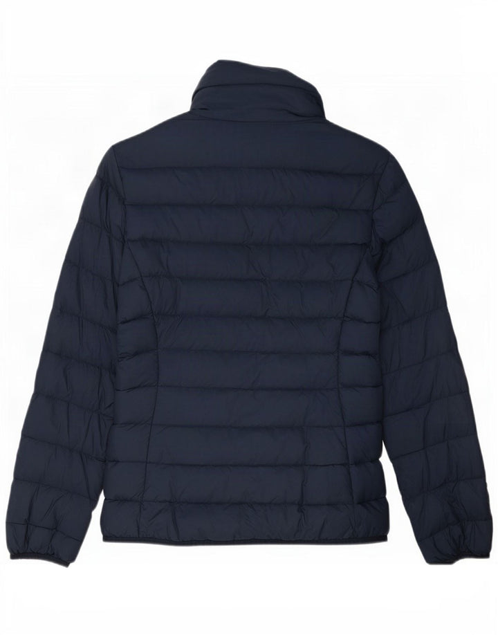Benetton Womens Padded Jacket UK 10 Small Navy Blue